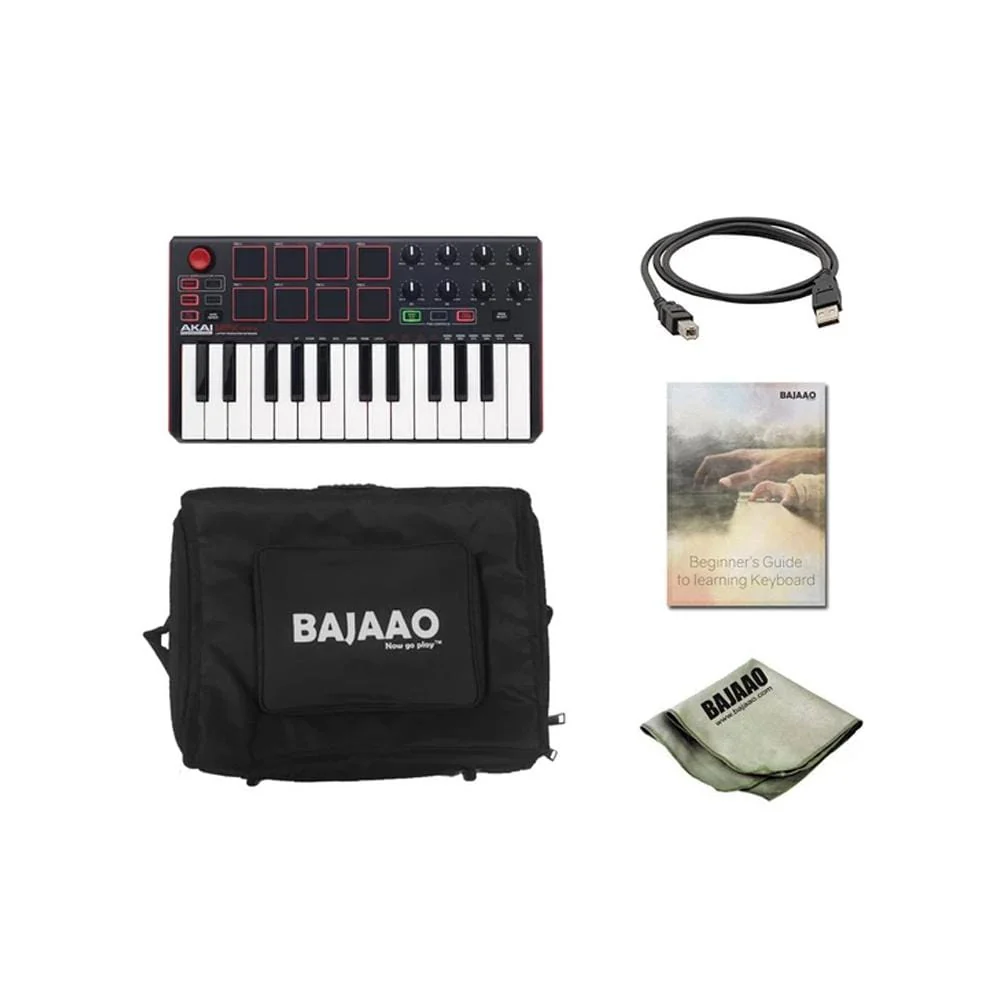Akai MPK MINI MKII Compact Midi Keyboard and Pad MIDI Controller With Polishing Cloth, Gigbag & Ebook - Image 5