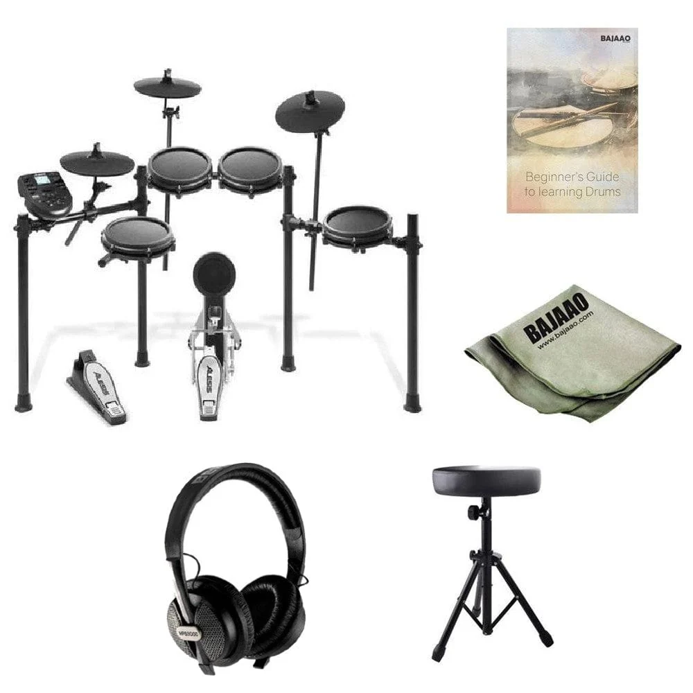 Alesis Nitro Meshkit Eight Piece Electronic Drumkit Bundle