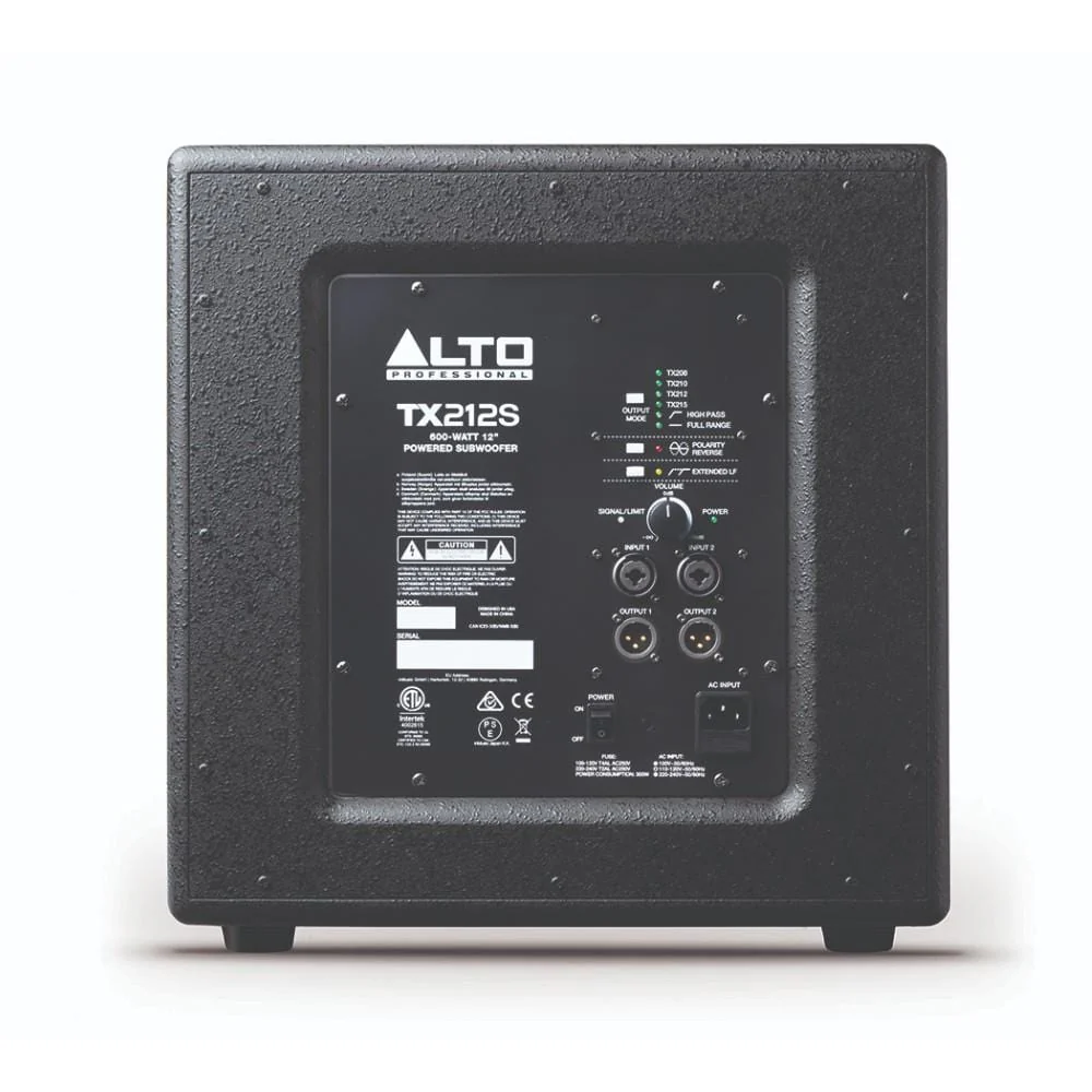 Alto TX 212S 12 Inch 900W Rugged Dynamic Subwoofer- Black - Image 3