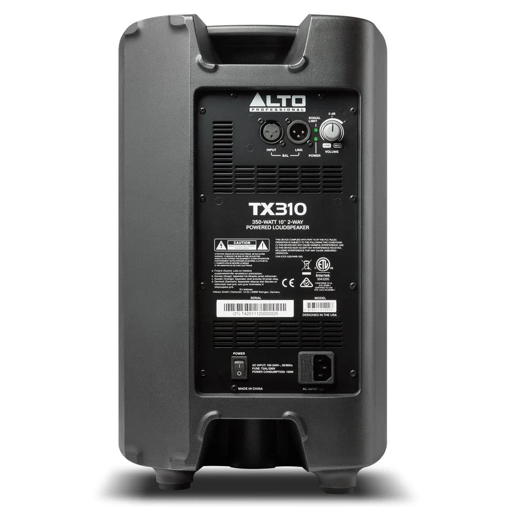 Alto TX3 Series TX310 350-Watt 10" 2-Way Powered Loudspeaker - Image 3