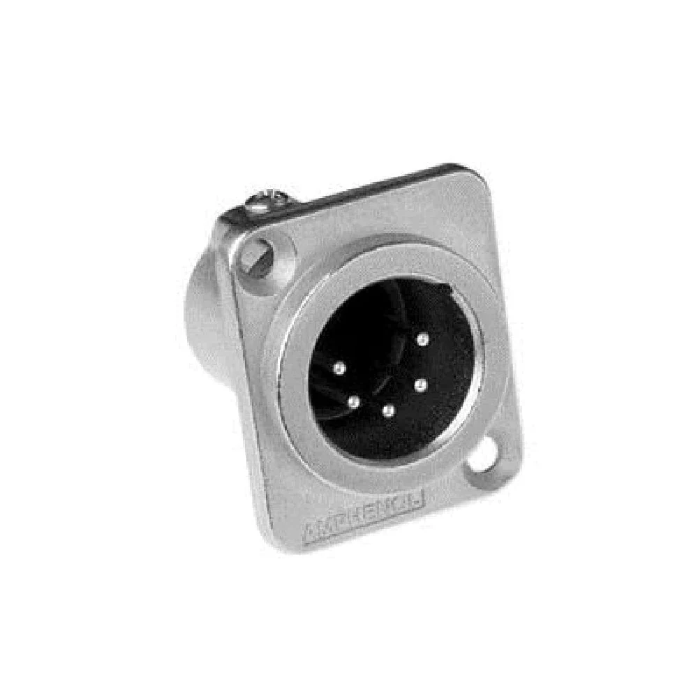 Amphenol AC5MDZ AC Series XLR Male Panel and Chassis Mount Connector
