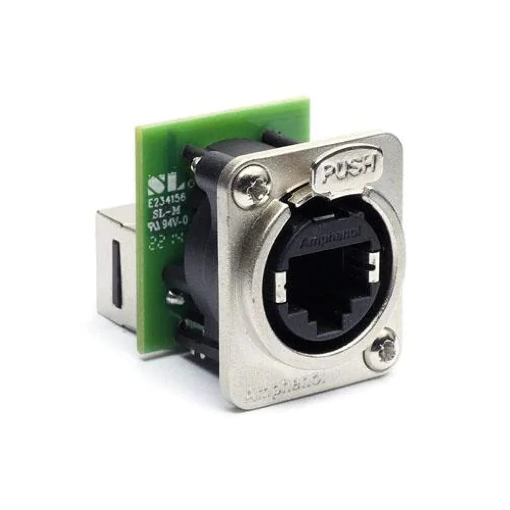 Amphenol RJX8FD5T XLRnet Series Female RJ-45 Adapter Panel Mount Connector