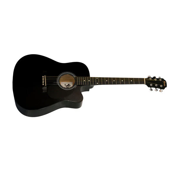 Aria Fiesta 35039C Acoustic Cutaway Guitar - Black