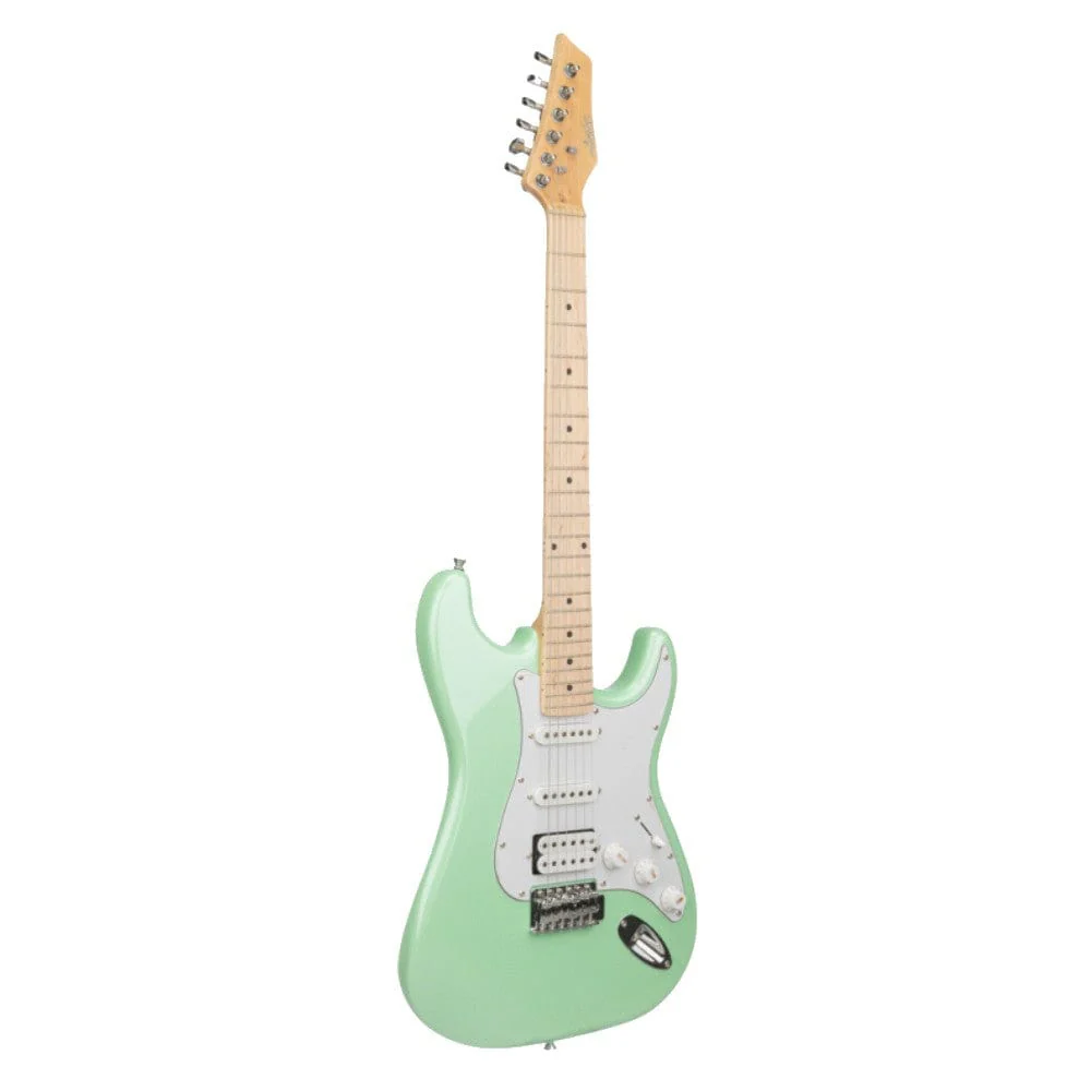 Ashton AG232MSF 6 String Electric Guitar with Gig Bag, Strap, and Online Lessons -  Seafoam - Image 4