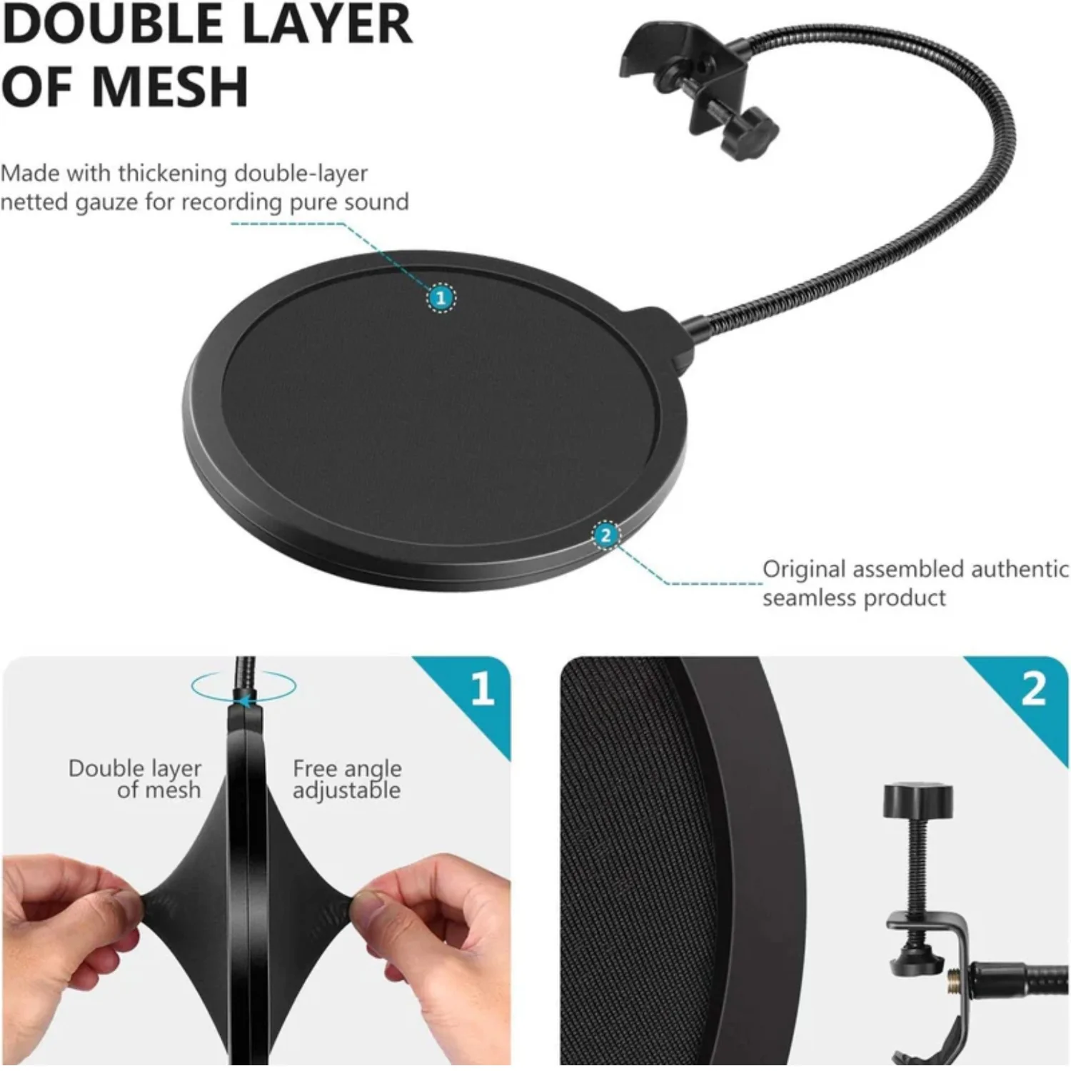 Audio Array AA-03 Double Layer Professional Pop Filter - Image 5