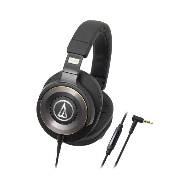 Audio-Technica ATH-WS1100IS Solid Bass Over-Ear Headphones with In-line Mic & Control - Black