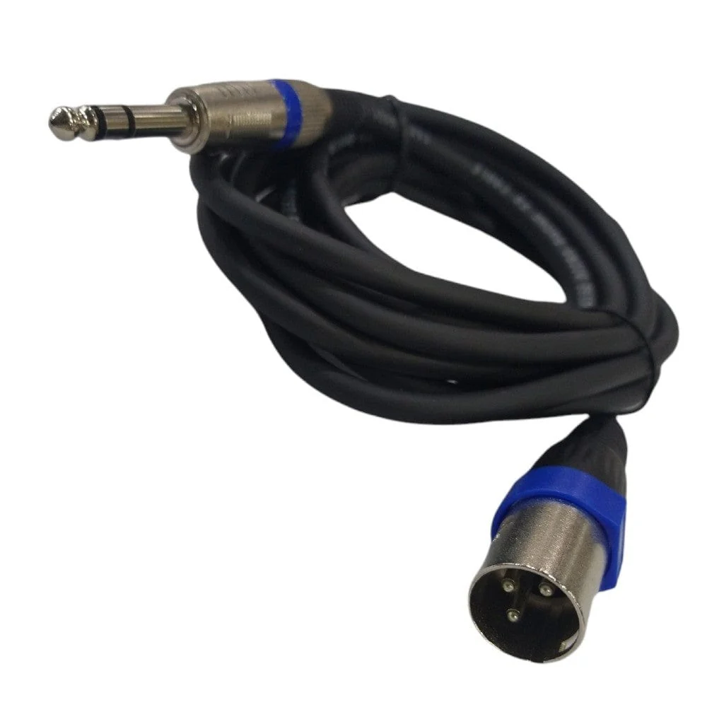 Bajaao XLR to TRS Balanced Microphone / Speaker Cable - Black - Image 3