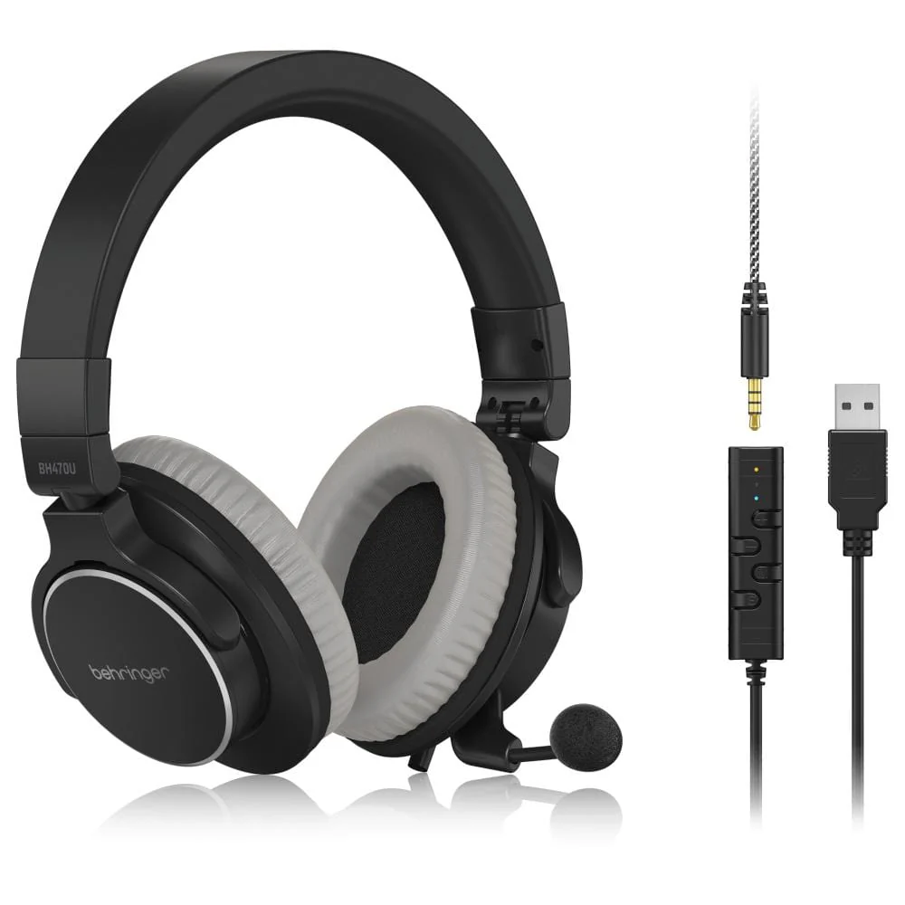 Behringer BH470U Premium Stereo Headset with Detachable Microphone and USB Cable - Image 4