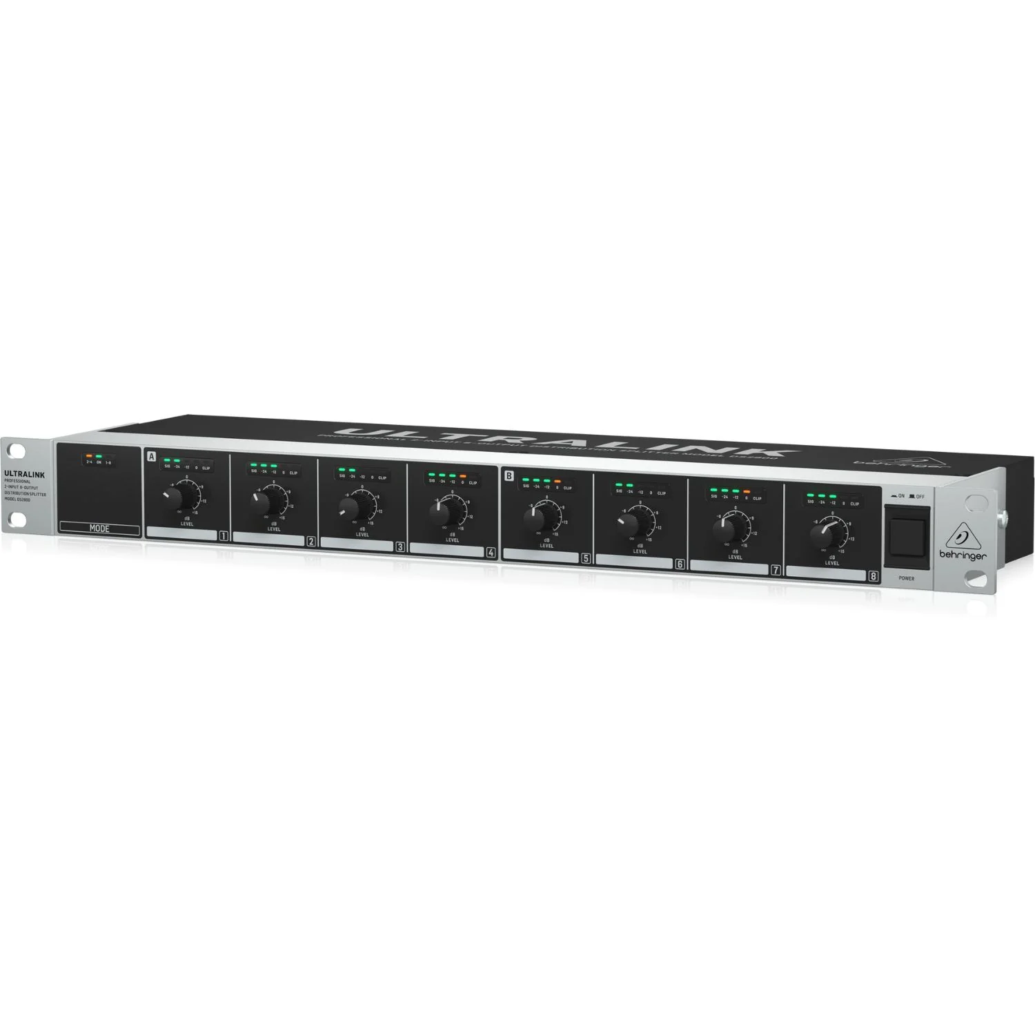 Behringer DS2800 Professional 2-Input 8-Output Distribution Splitter - Image 3