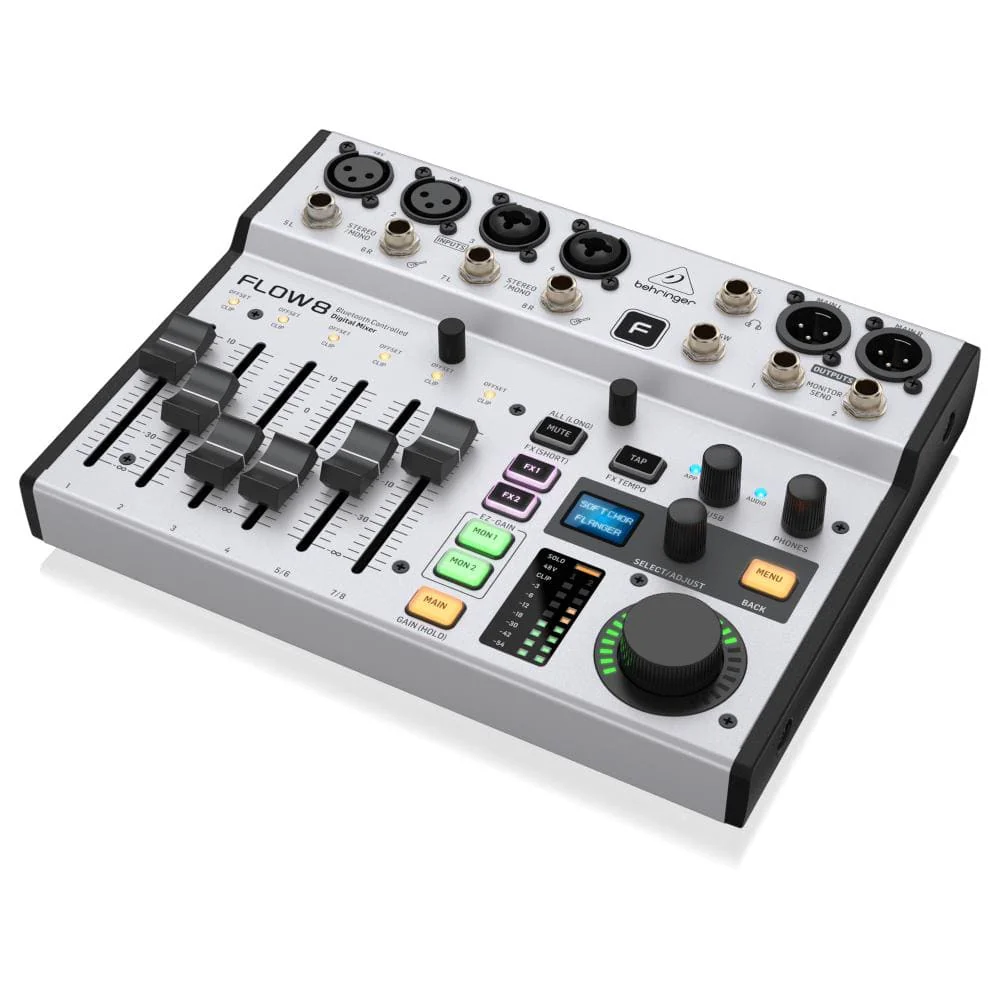 Behringer Flow 8 8-Input Digital Mixer with Bluetooth Audio and App Control - Image 3