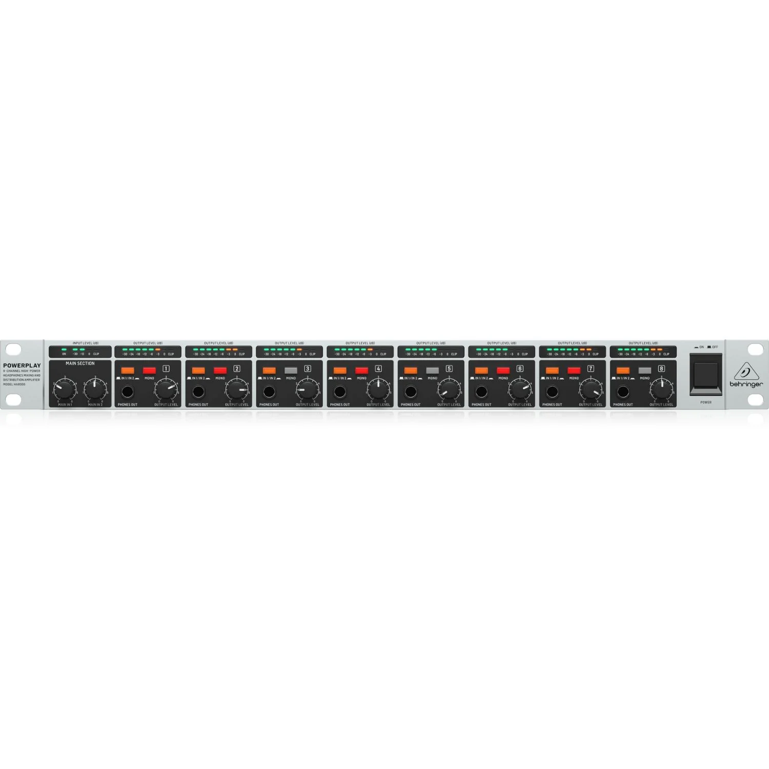 Behringer Powerplay HA8000 V2 8-Channel High-Power Headphone Amplifier