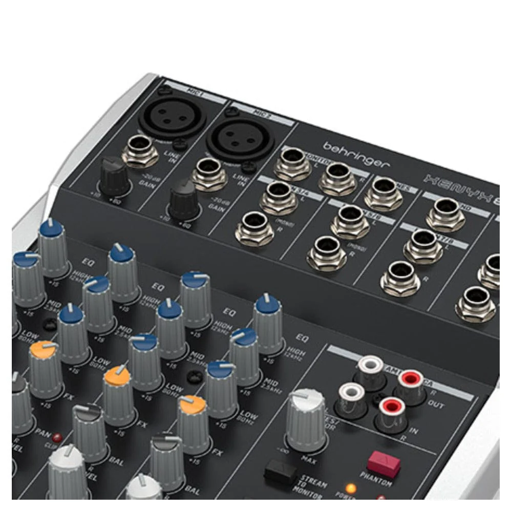Behringer XENYX 802S Premium Analog 8-Input Mixer with USB Streaming Interface - Image 3