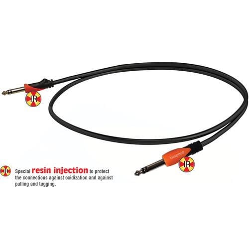 Bespeco 1/4inch St Jack - 1/4inch St Jack TRS Cable (Bl/Or 3') - Image 2