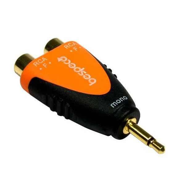 Bespeco SLAD375 Mono Jack Male Plug to RCA Female Socket - 2X