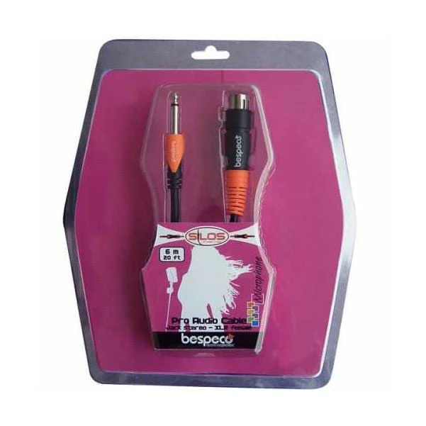 Bespeco SLJF600 Jack Mono To XLR 3 Pole Female - 6 Metres