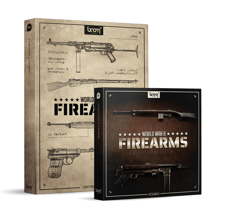 Boom World War II Firearms Bundle: World War II Firearms Sound Effects Bundle – Professional Audio Software & Plugin