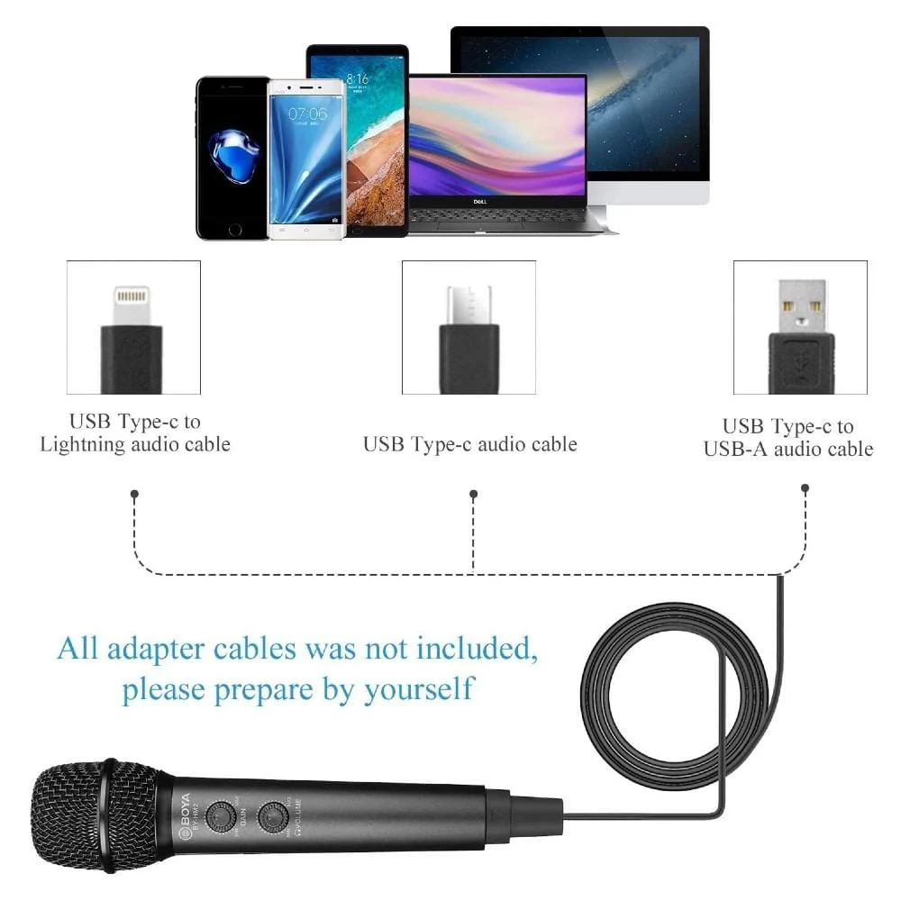 Boya BY-HM2 Universal Digital Cardioid Handheld Condenser Microphone - Image 5