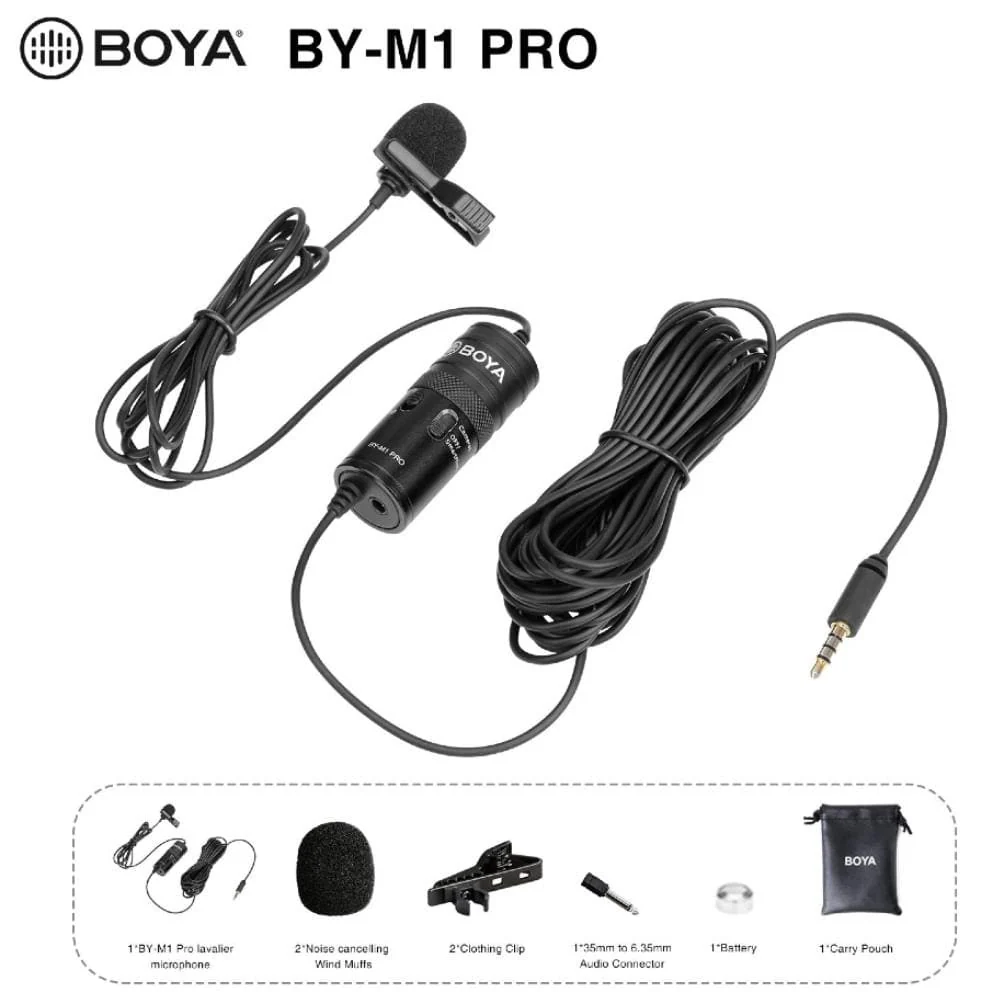 Boya BY-M1 Pro Omnidirectional Lavalier Condenser Microphone - Open Box - Image 6