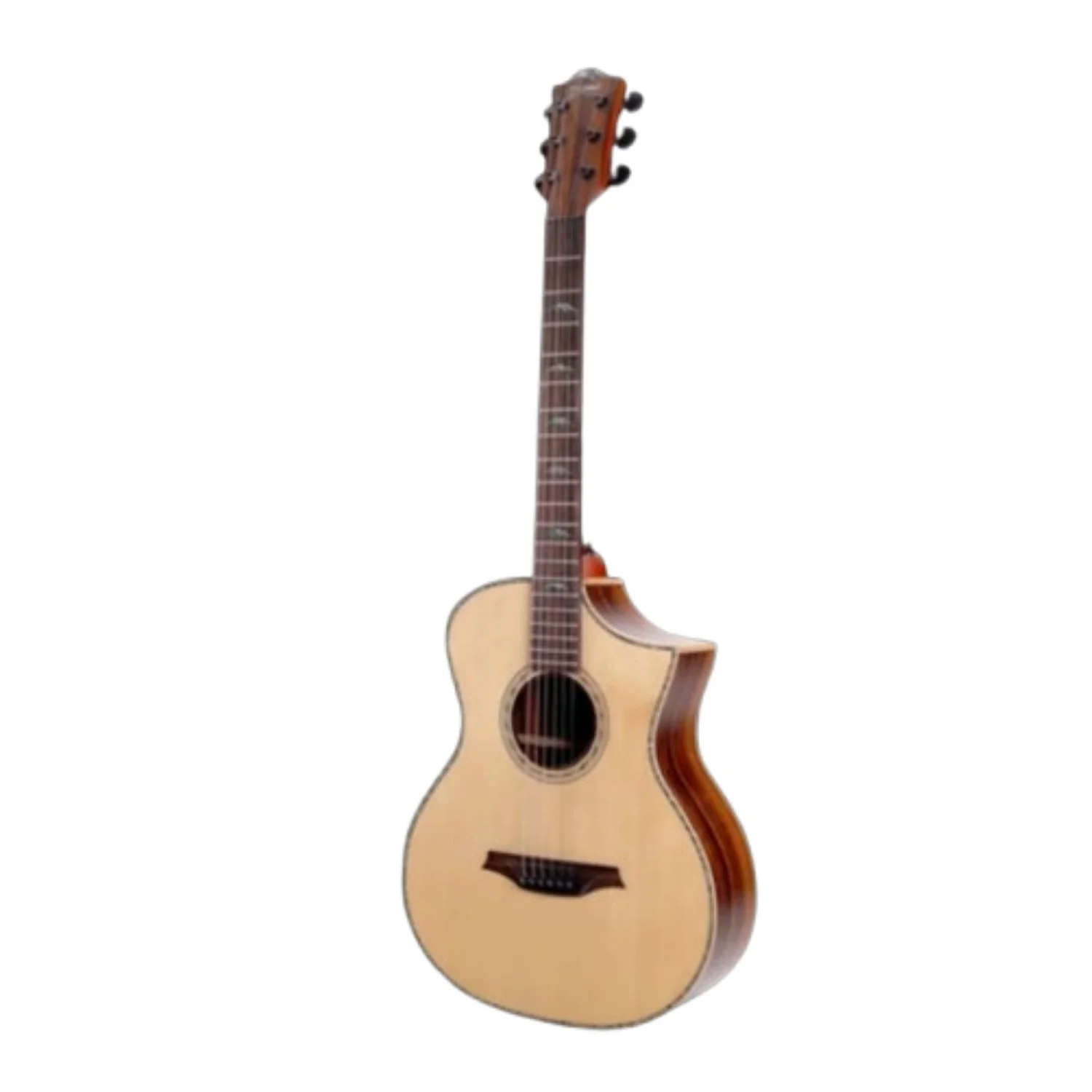 Bromo BAR5CE Concert All Solid Body Electro Acoustic Guitar - Natural - Image 2