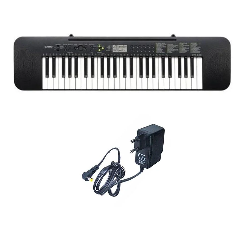 Casio CTK-240 Portable Musical Keyboard + Power Adapter