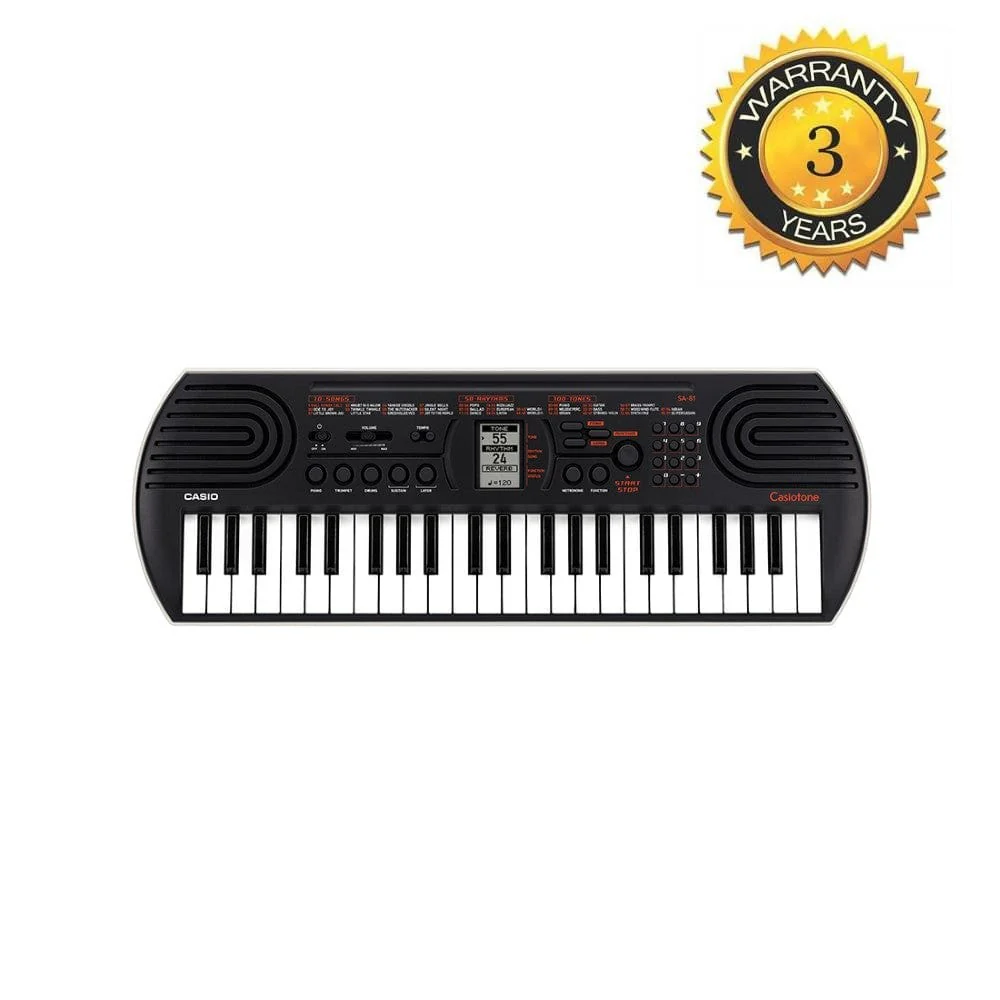 Casio SA-81 Casiotone 44 Key Kids Mini Portable Keyboard with Adapter - Image 2