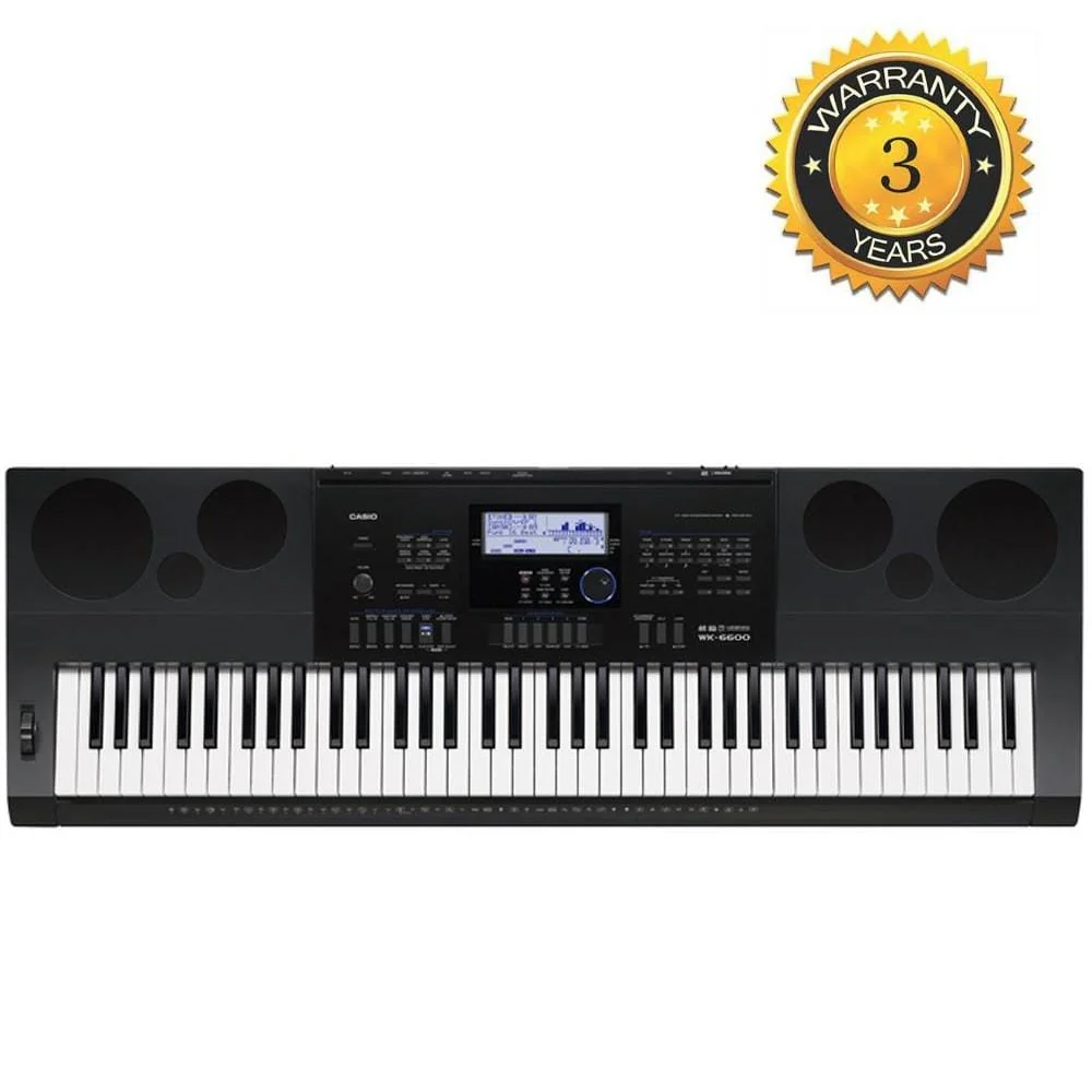 Casio WK-6600 High Grade Workstation 76-Key Keyboard With Headphone, Stand, Pedal, Polishing Cloth and Power Adapter - Image 3