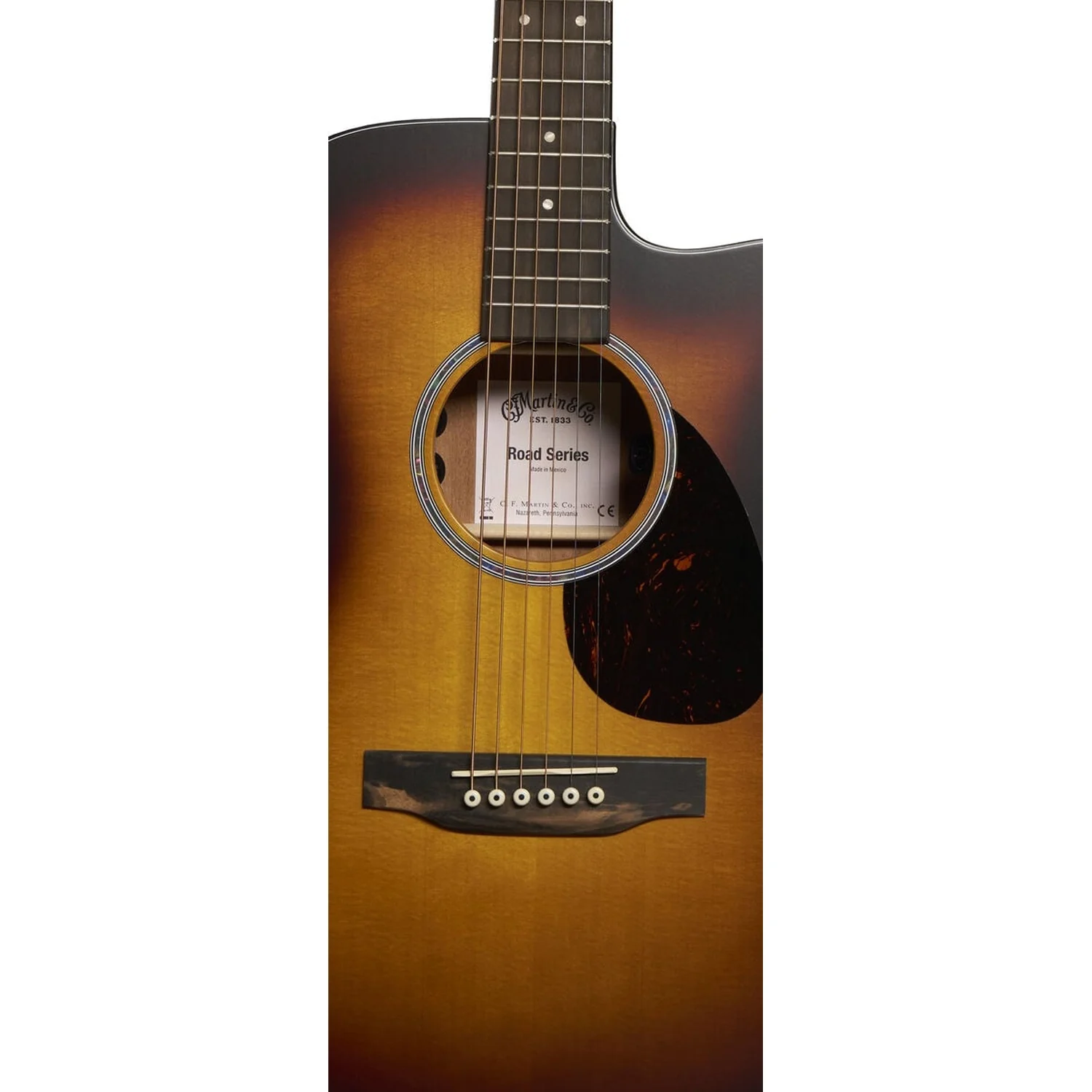 CF Martin OMC-10E Modern Burst Road Series 6 String Electro Acoustic Guitar - Image 3