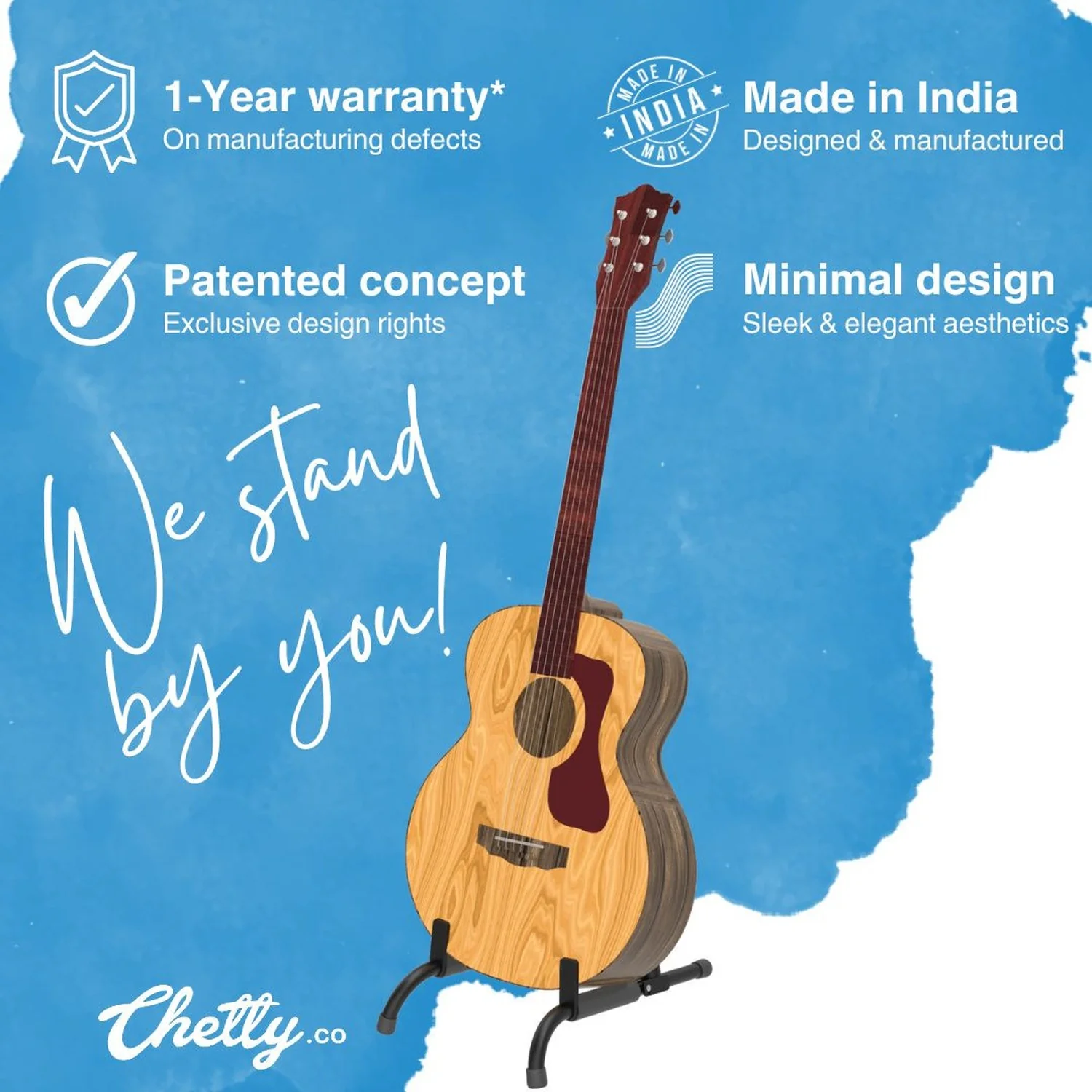 Chetty GA5 A-Frame Folding Guitar Stand - Image 5