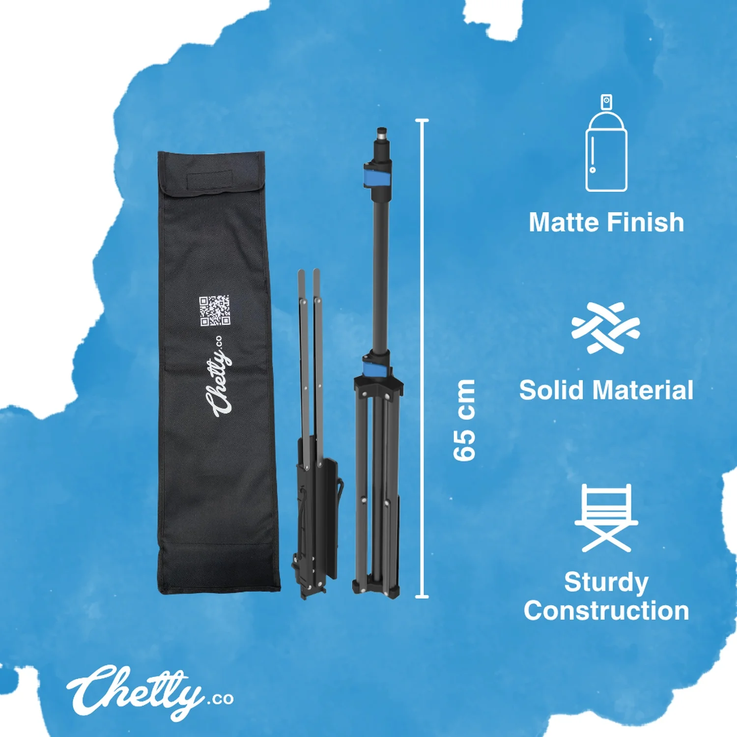 Chetty RT23 Collapsible Tripod Music Stand with Detachable Music Mount - Image 2
