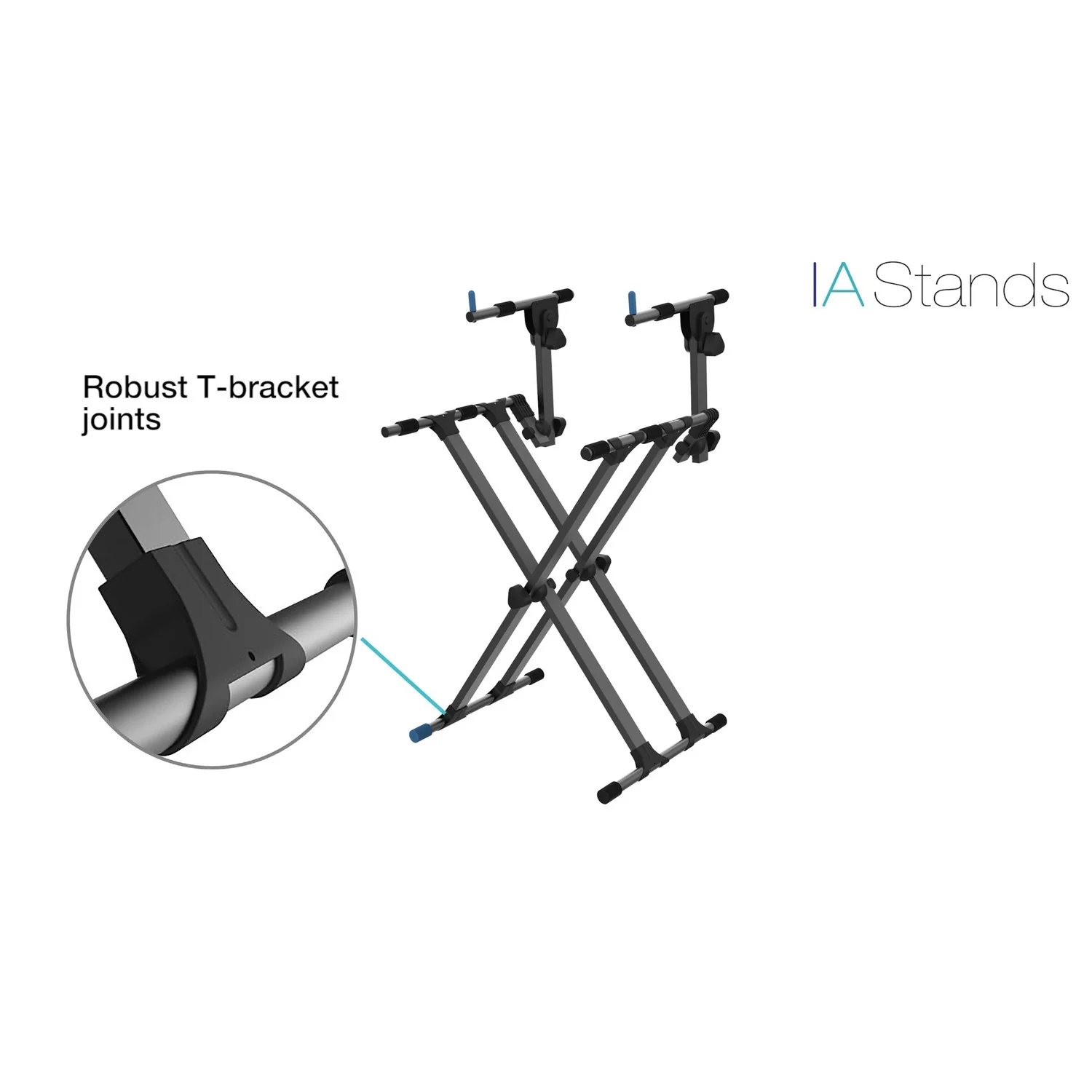 Chetty TT14 Two-Tier Double Braced Keyboard Stand with 11 level Gear Locking - Image 7
