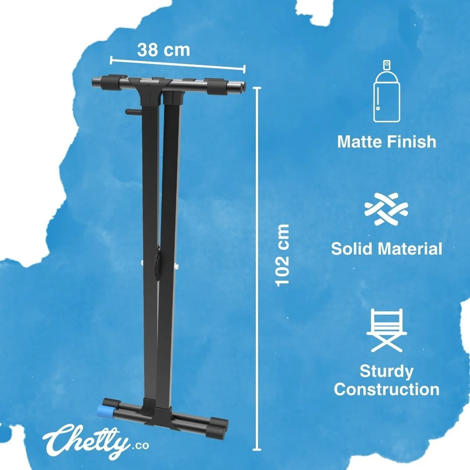 Chetty TT4 X-Type Keyboard Single Braced Stand with 6-level Trigger Locking - Image 3