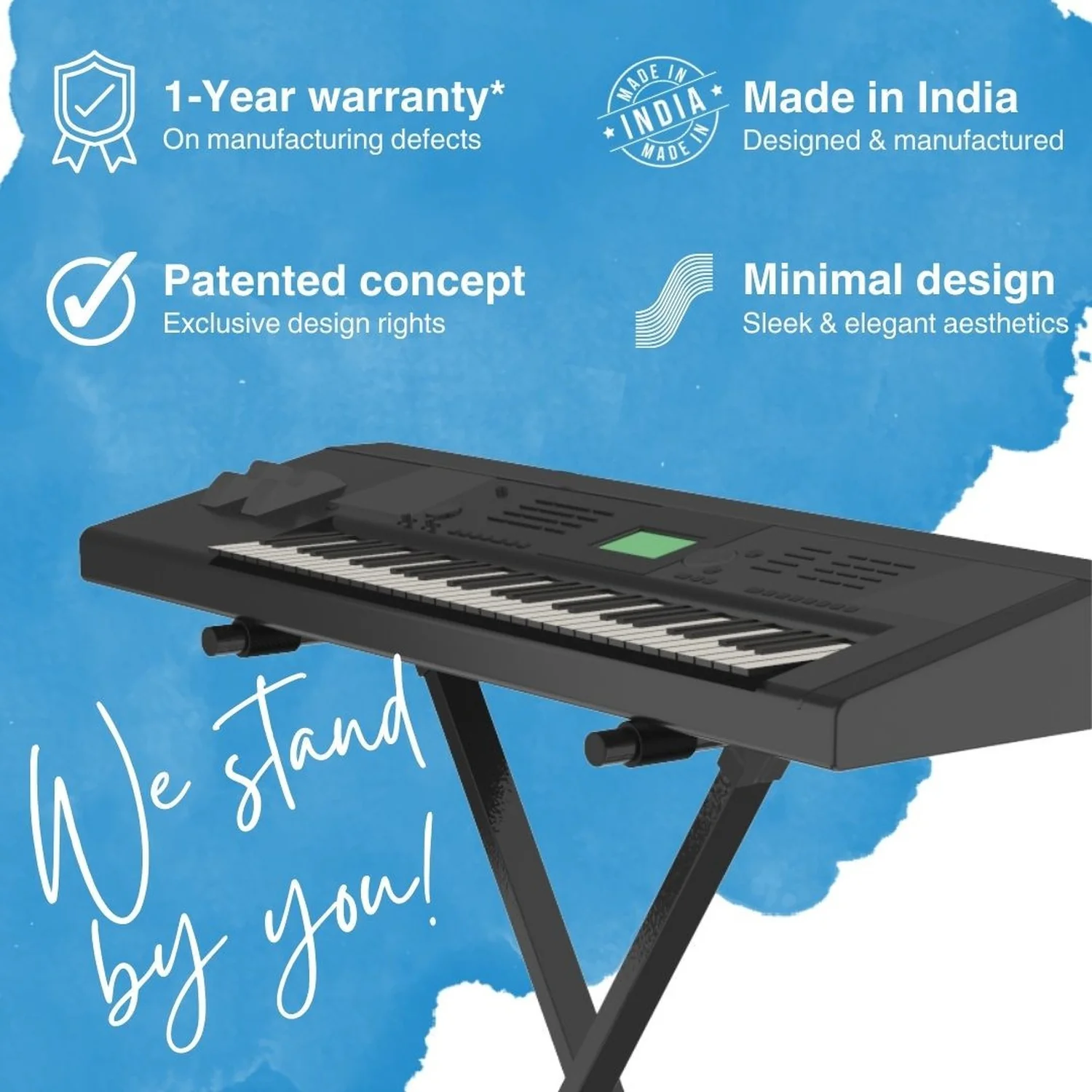 Chetty TT4 X-Type Keyboard Single Braced Stand with 6-level Trigger Locking - Image 4
