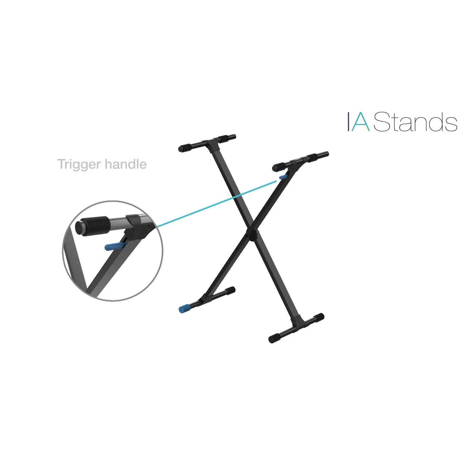 Chetty TT4 X-Type Keyboard Single Braced Stand with 6-level Trigger Locking - Image 7