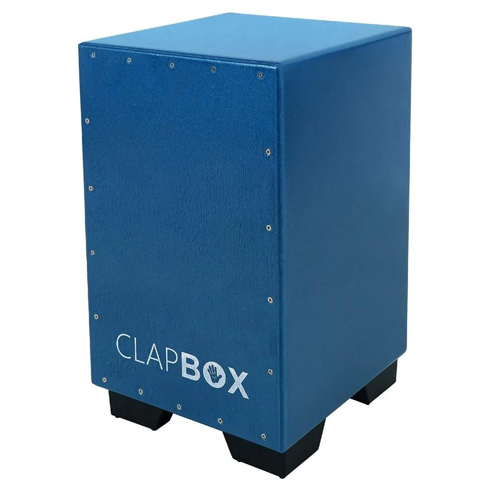 Clapbox Trendsetter Bass Cajon Ebony Wood- Mettalic Blue