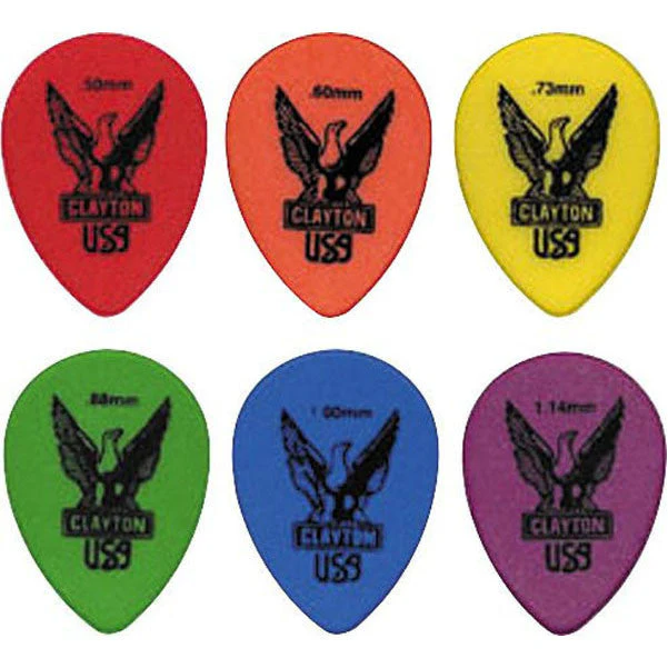 Clayton Delrin Small Teardrop Guitar Picks - 1 Dozen - .60mm