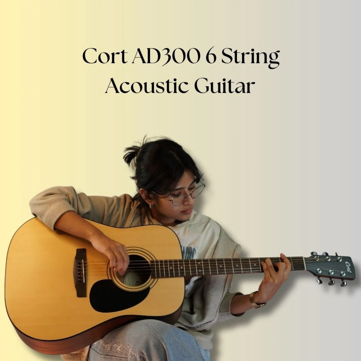 Cort AD300 6 String Acoustic Guitar - Open Box - Image 2