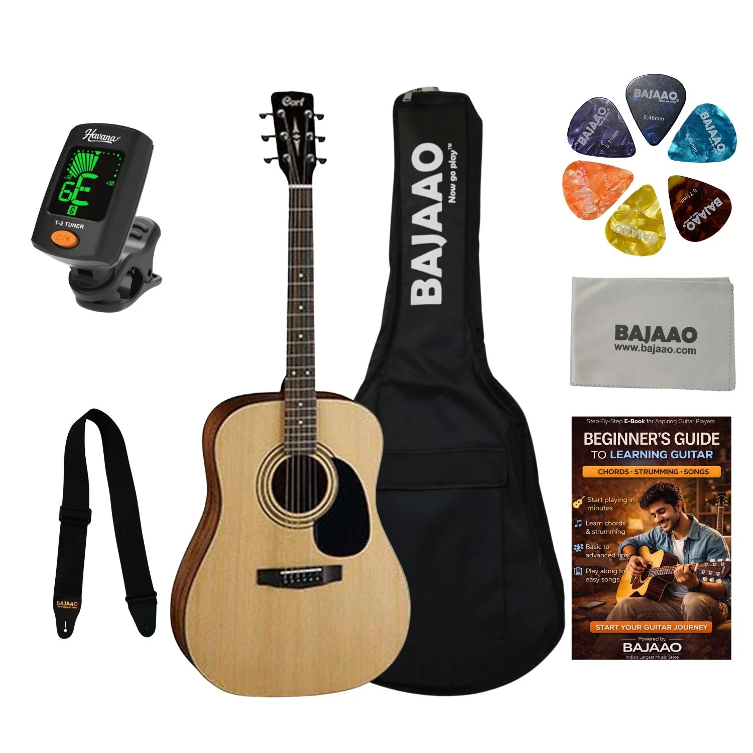 Cort AD810 Dreadnought Acoustic Guitar with E-Book - Image 56