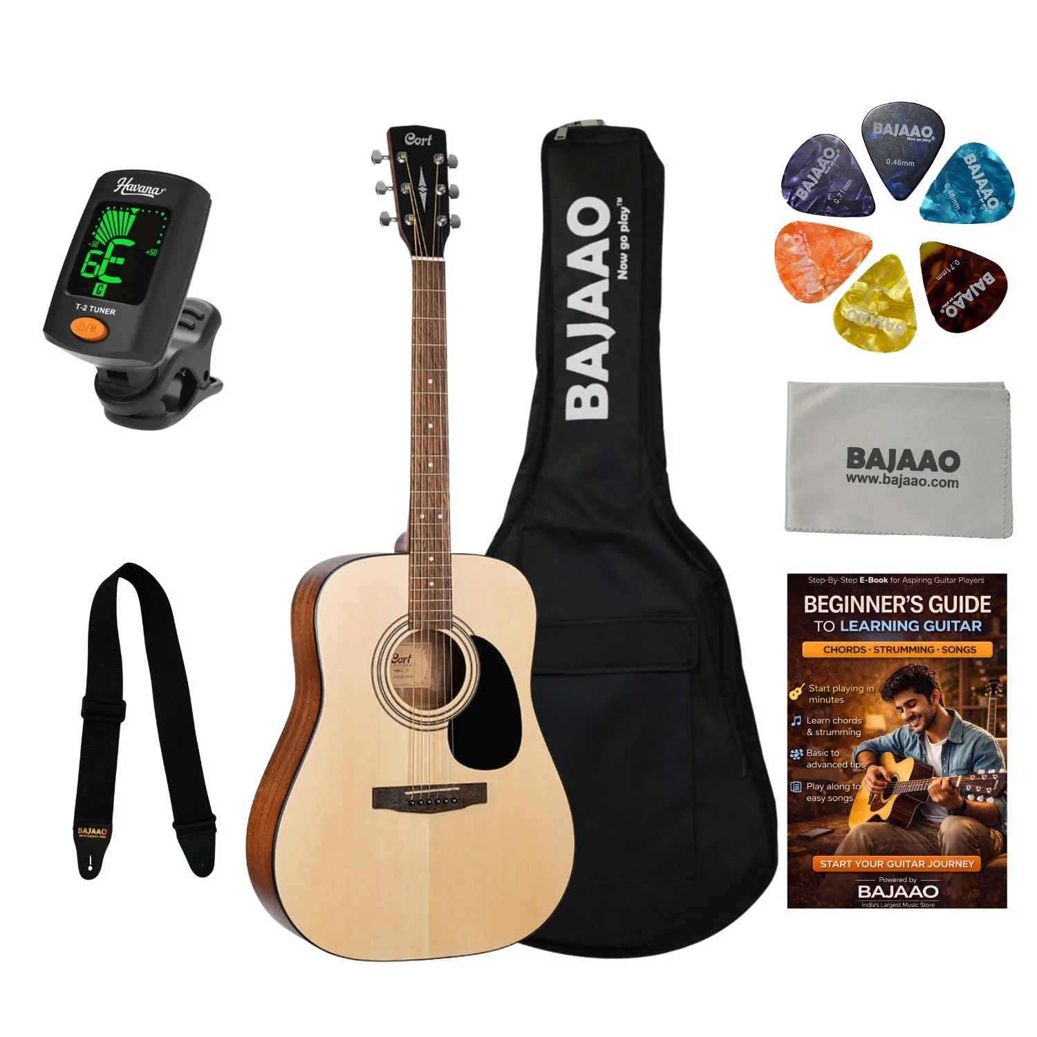 Cort AD810 Dreadnought Acoustic Guitar with E-Book - Image 57