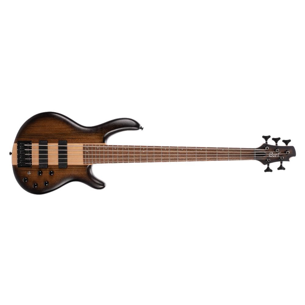 Cort C5 Plus OVMH 5 String Bass Guitar - Antique Brown Burst