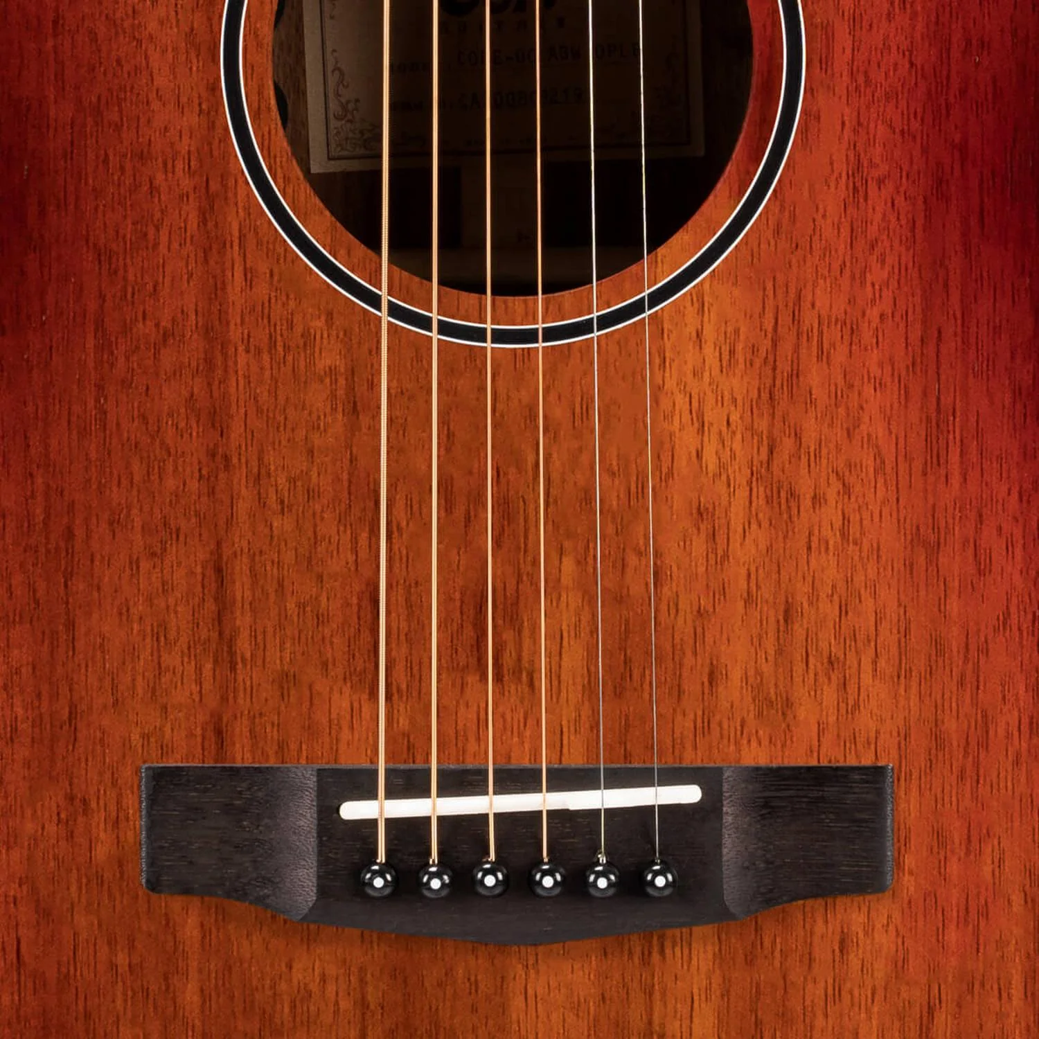 Cort Core OC Blackwood 6-Strings Electro Acoustic Guitar With Bag- Open Pore Light Burst - Image 6