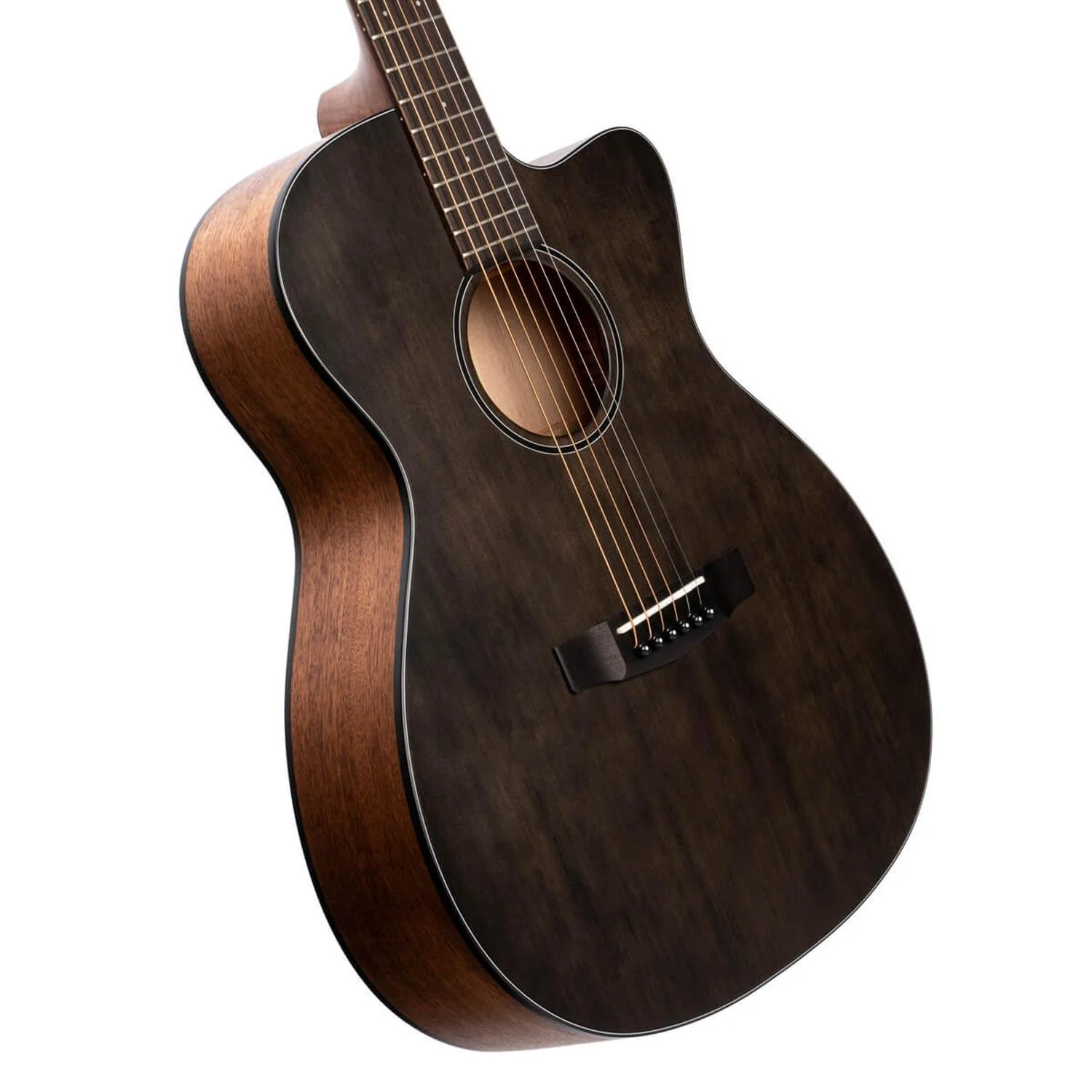 Cort Core OC Spruce 6-Strings Electro Acoustic Guitar With Bag- Open Pore Trans Black - Image 2