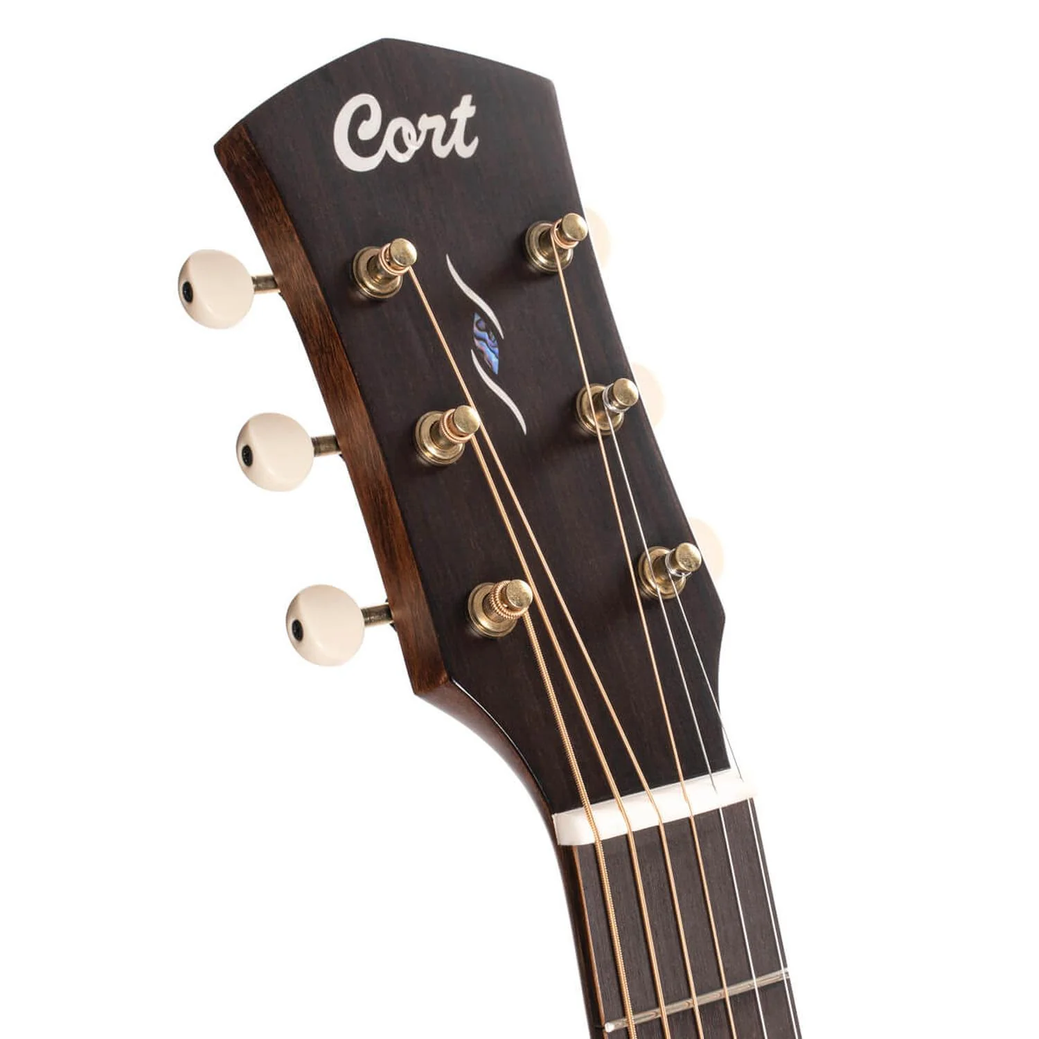 Cort Core Series PE Mahogany 6-Strings Electro Acoustic Guitar With Bag- Open Pore Black Burst - Image 8