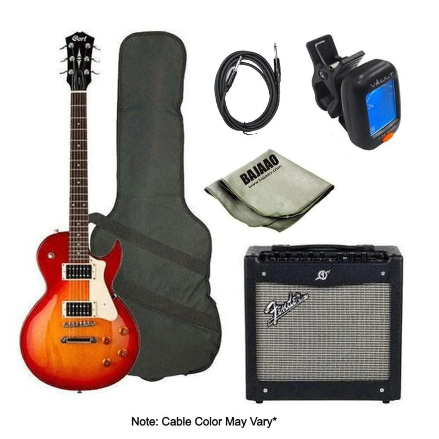 Cort CR100 Les Paul Style Electric Pro Guitar Bundle