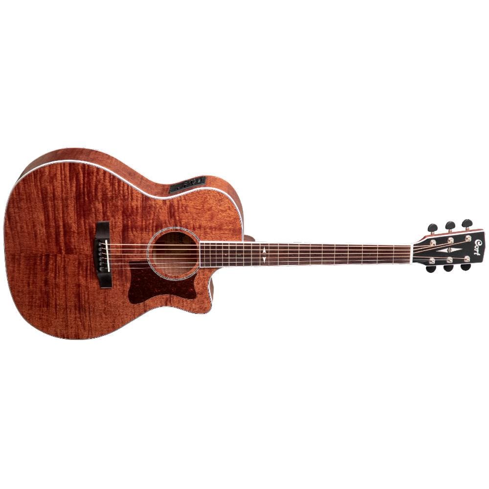 Cort GA5FFHMOP All Flamed Mahogany Electro Acoustic Guitar - Open Pore - Image 2