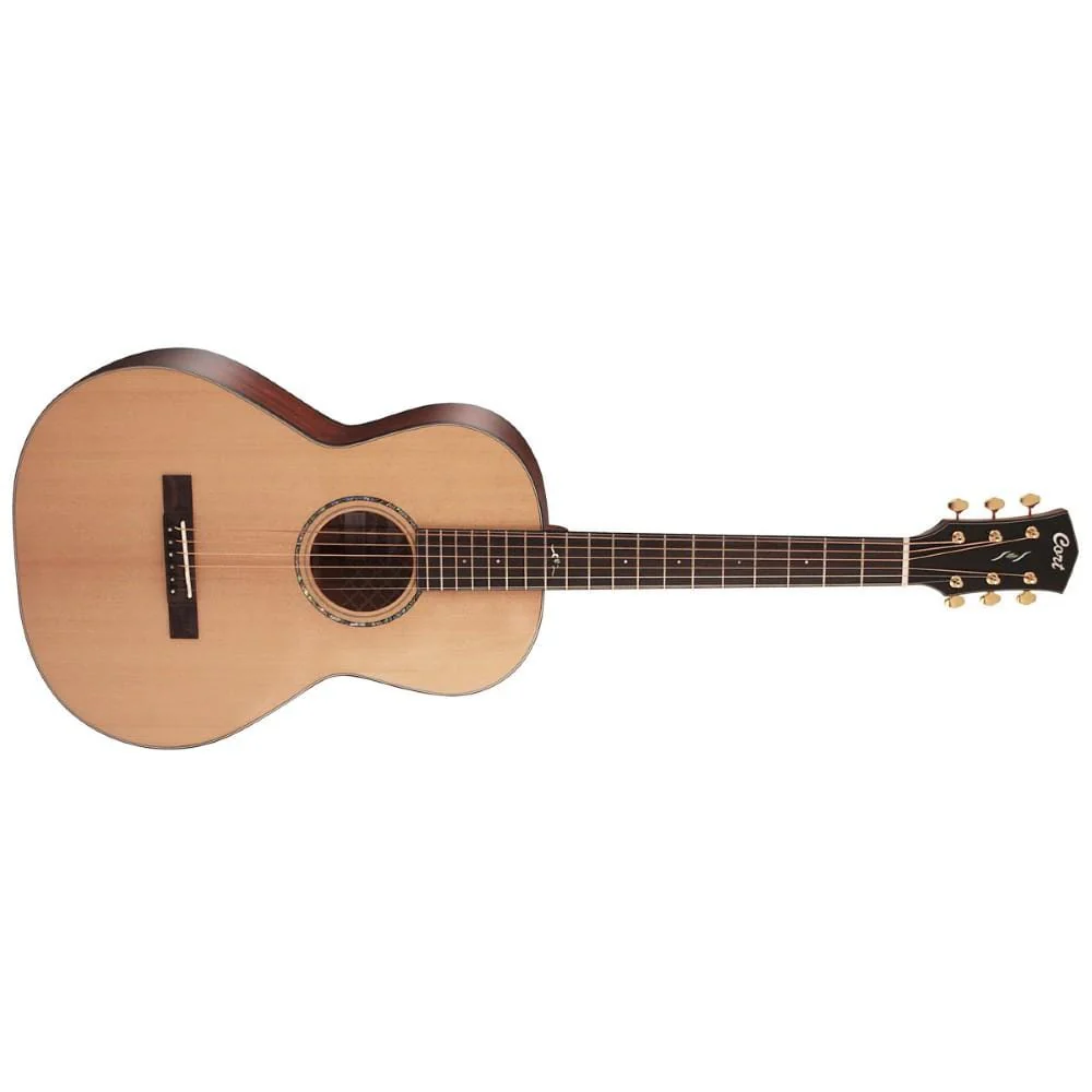 Cort GOLD P6 NAT Acoustic Guitar with Deluxe Soft Case- Natural Glossy