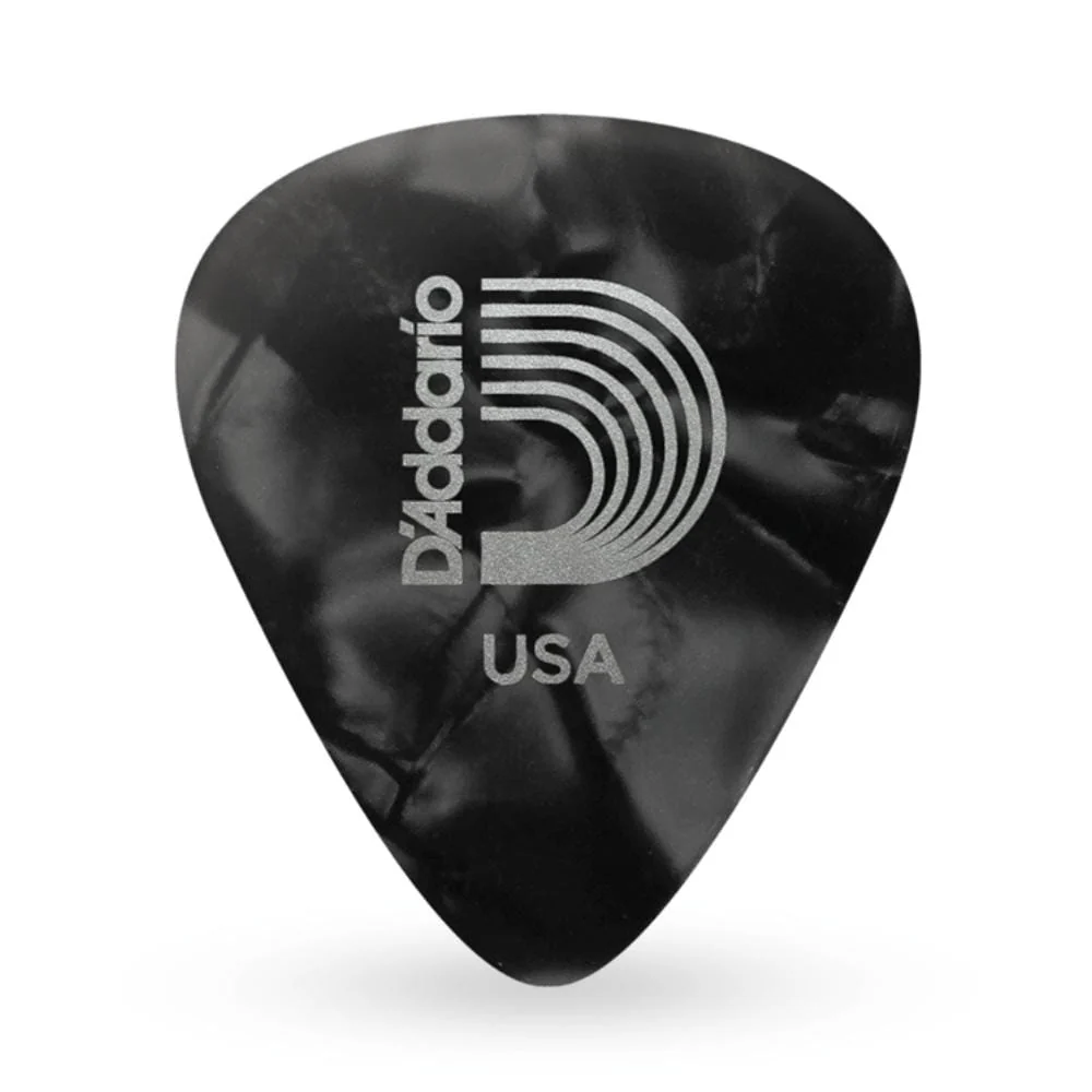 D'Addario Classic Celluloid Black Pearl 1.25mm Extra Heavy Gauge Guitar Pick