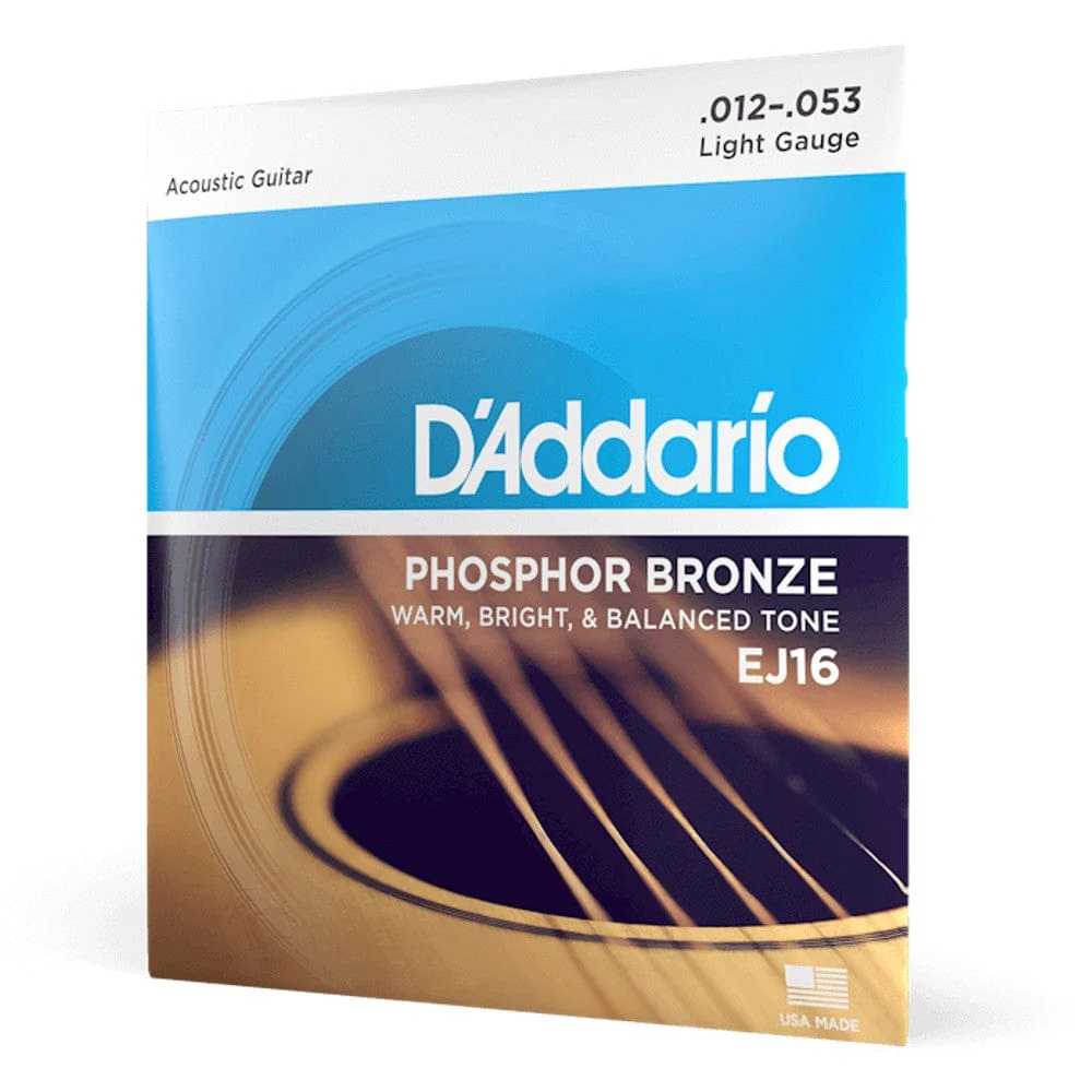 D'Addario EJ16 Phosphor Bronze Light Acoustic Guitar Strings - Image 2