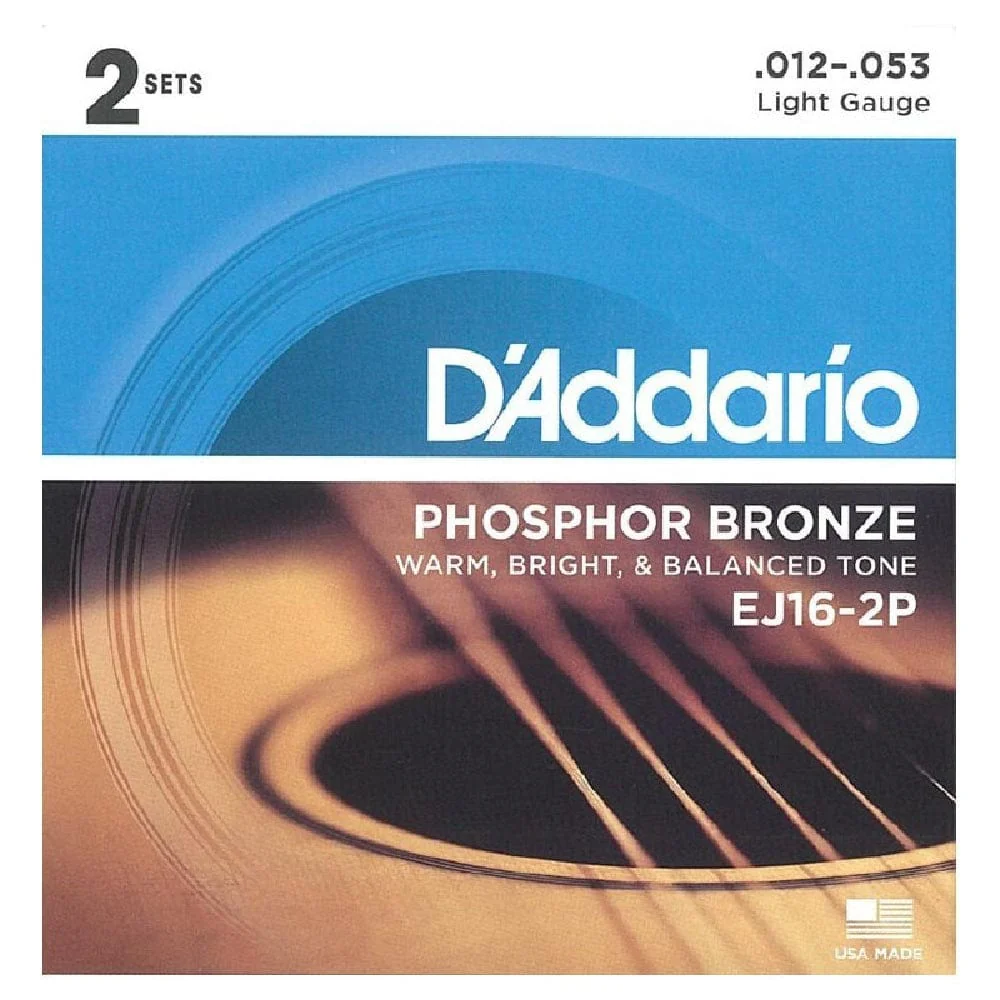 D'Addario EJ16 Phosphor Bronze Light Acoustic Guitar Strings - Image 6