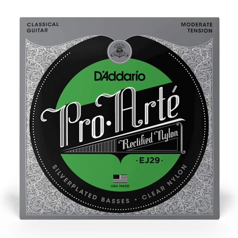 D'Addario EJ29 Rectified Nylon Moderate Tension Tie End Classical Guitar String Set