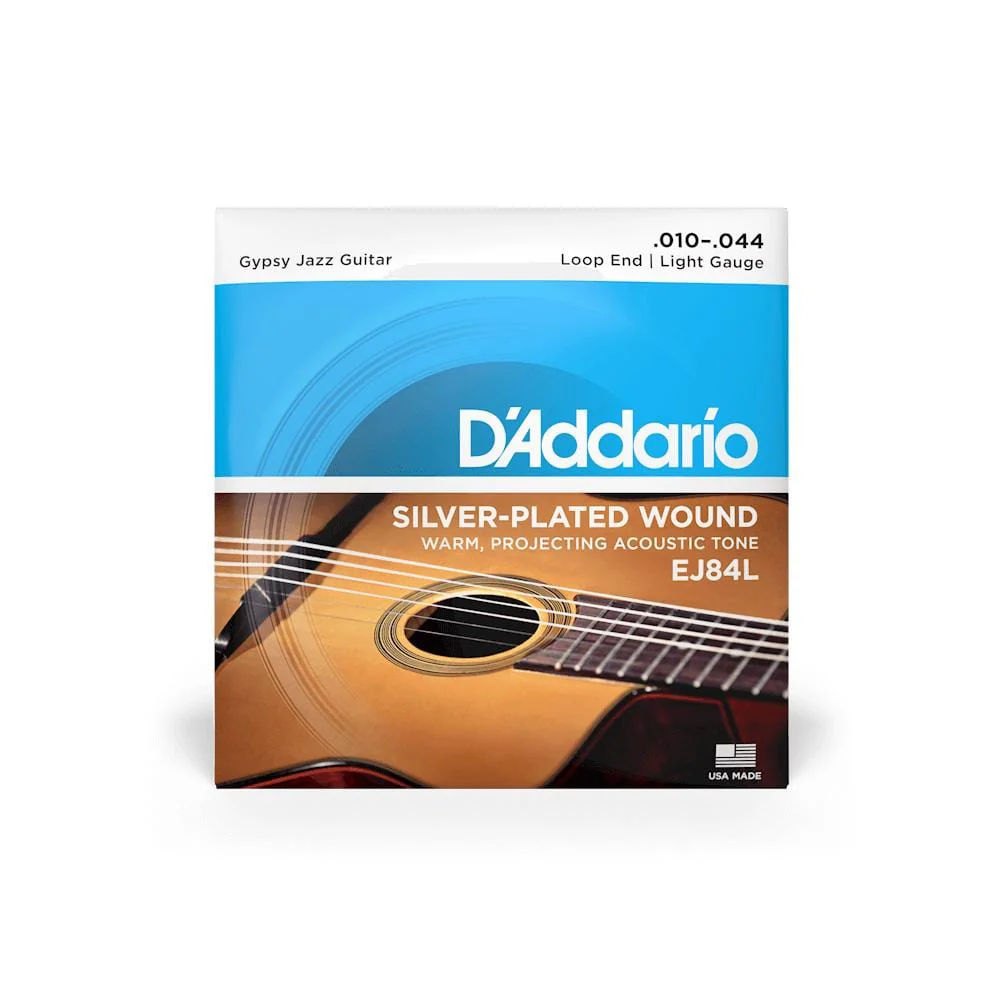 D'Addario EJ84L Gypsy Jazz Silver Acoustic Guitar String Set - Image 2